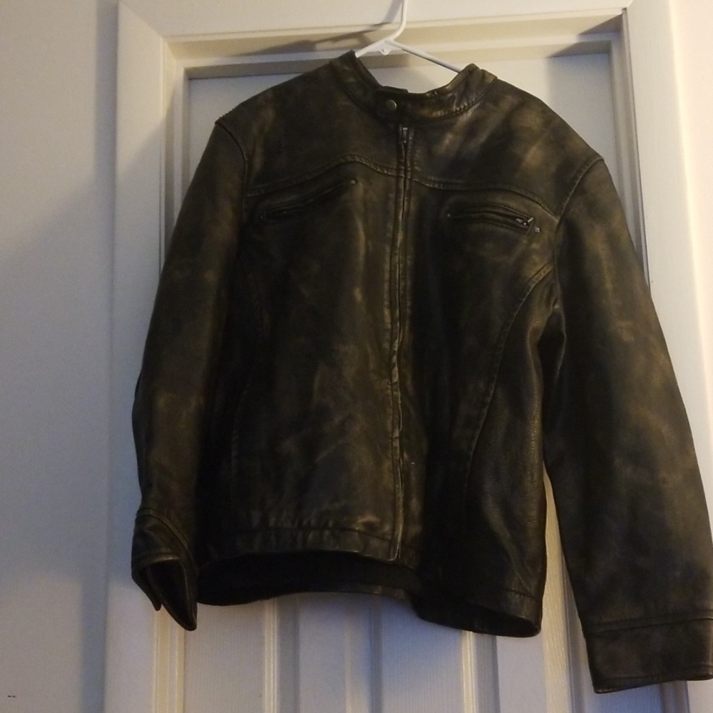 Men's XXL Brown Leather Jacket